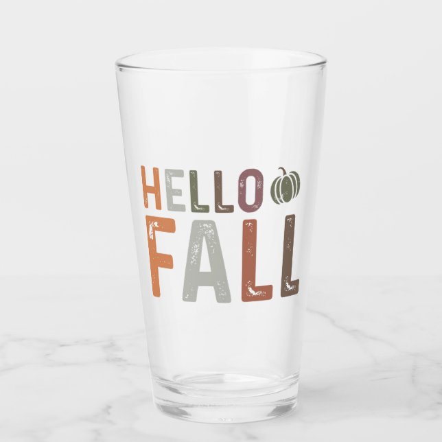 Verre Bonjour Automne (Devant)
