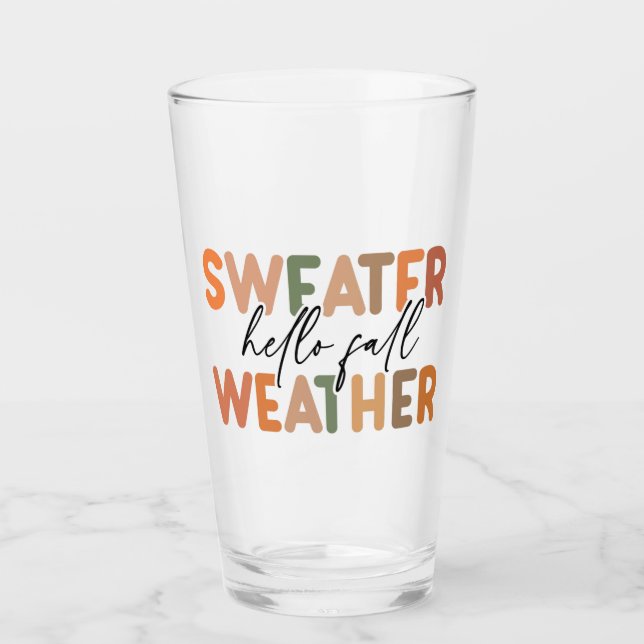Verre Bonjour automne | Météo du sucre (Devant)