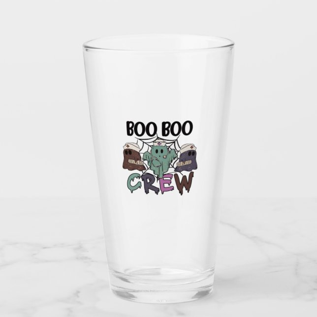 Verre Boo Boo Crew Nurse Halloween Ghost Funny Classic T (Devant)