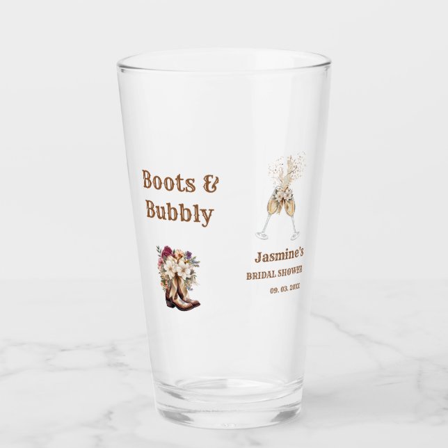 Verre Boots & Bubbly Boho Western Bride douche Party (Devant)