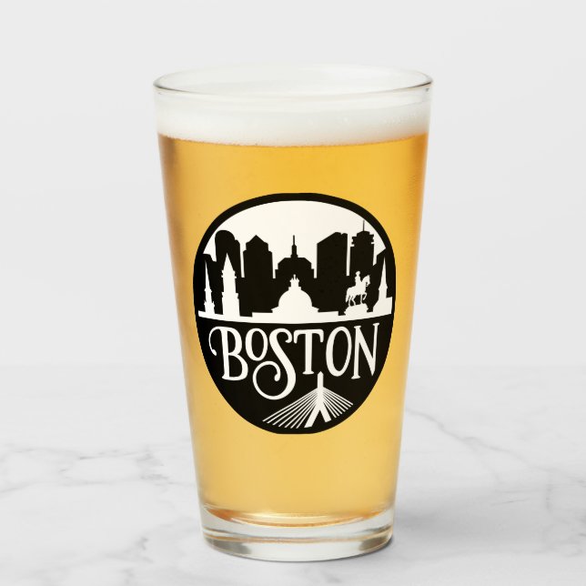 Verre Boston Skyline (Devant (rempli))