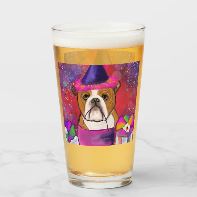 Verre Bouledogue       (Devant (rempli))
