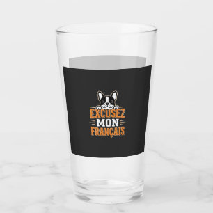 Verre Bouledogue Français Excusez Mon Franais Design