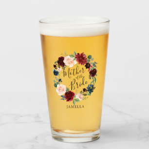 Verre Bouquet Bourgogne Wreath Mère de la mariée