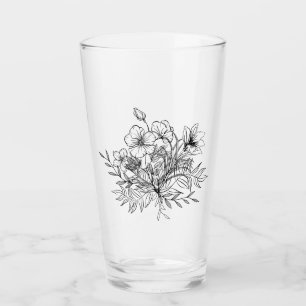 Verre Bouquet floral minimaliste
