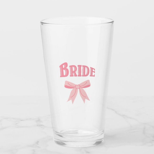 Verre BRIDE avec nom personnalisé (Devant)