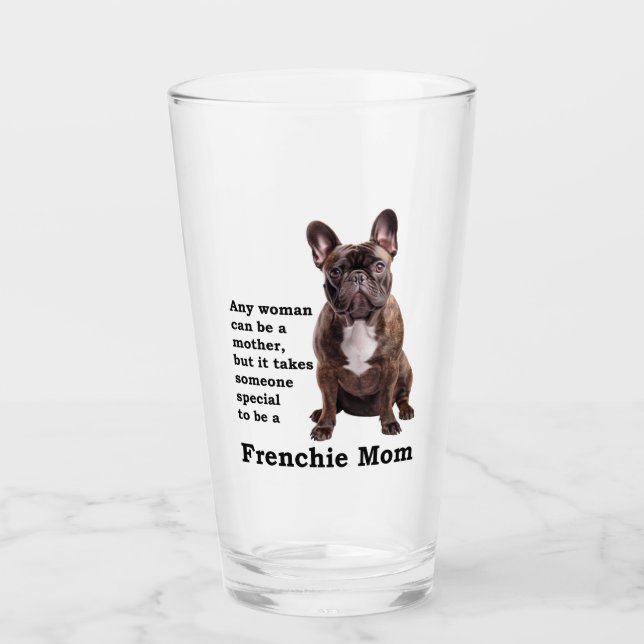 Verre Brindle French Bulldog Maman (Devant)