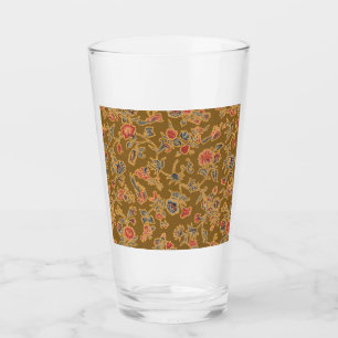 Verre Brocard floral chiné vintage du 18e siècle
