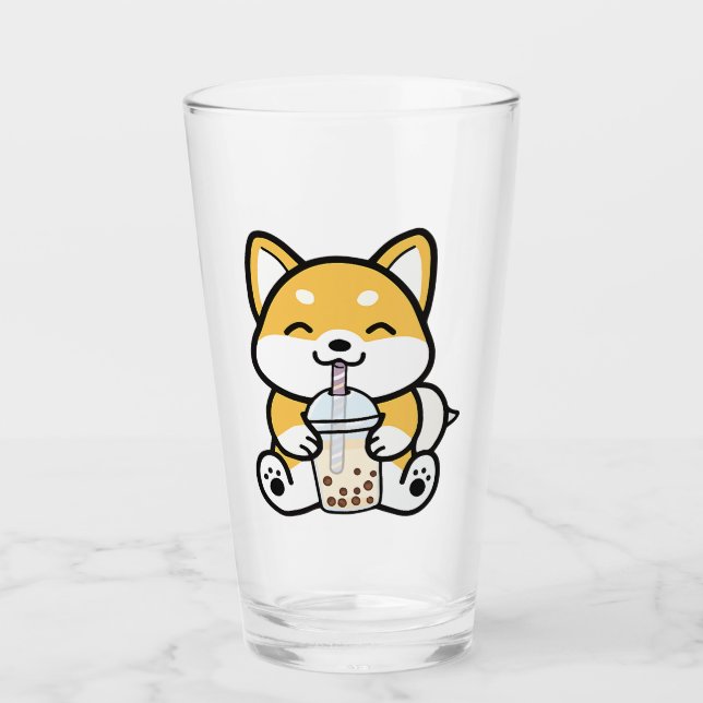 Verre Buble Tea Boba Corgi (Devant)