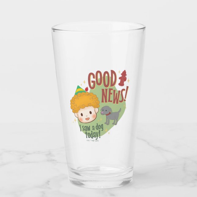 Verre Buddy l'Elf Bonne Nouvelle ! J'ai vu un chien aujo (Devant)