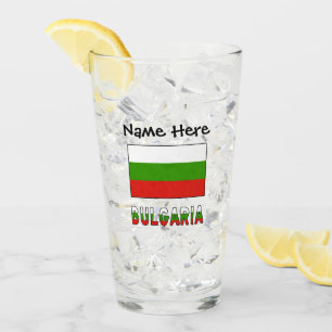 Verre Bulgarie et Drapeau Bulgare Personnalisés 