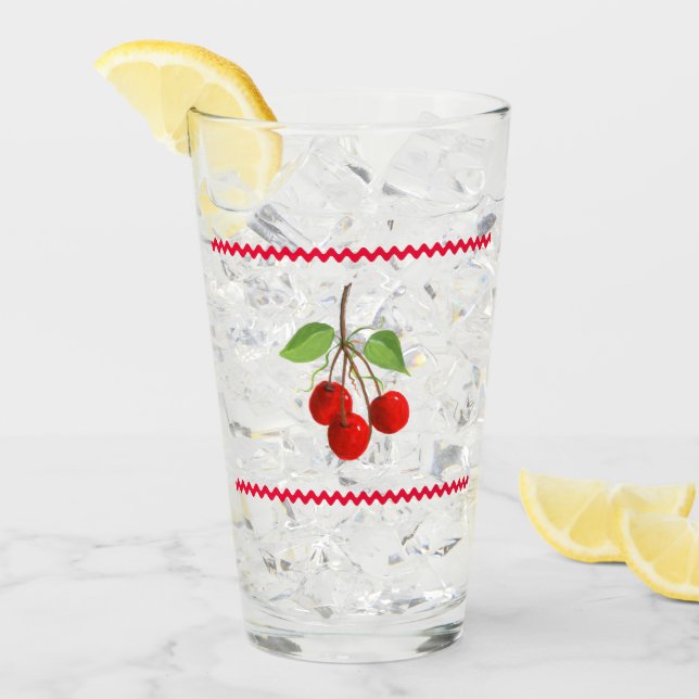 Verre Bunch de cerise (Devant glace)