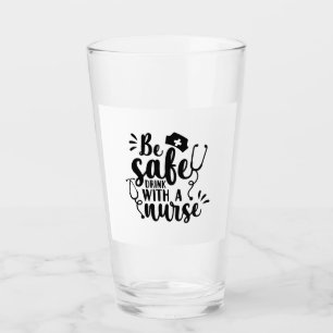 Verre Buvez En Toute Sécurité Avec Un Autocollant Infirm