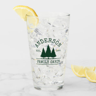 Verre Cabine Nom de famille Forest Green