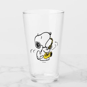 Verre cacahuètes   Lecteur Snoopy Saxophone