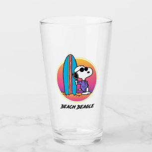 Verre cacahuètes   Snoopy Beach Beagle