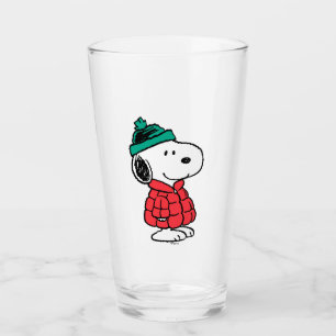 Verre cacahuètes Snoopy Chat d'hiver et Casquette