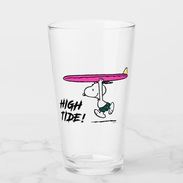 Verre cacahuètes | Snoopy Courir sur le Surf (Devant)