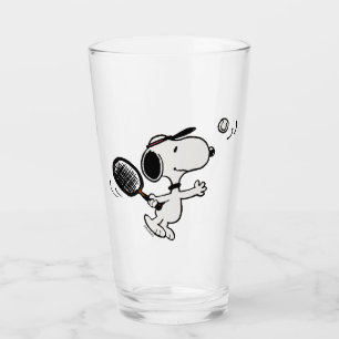 Verre cacahuètes   Snoopy Joue Au Tennis