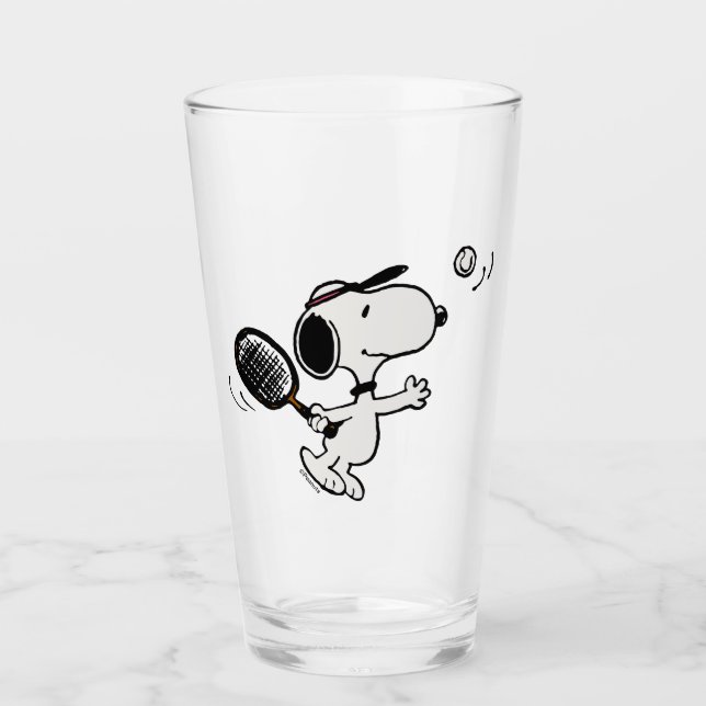 Verre cacahuètes | Snoopy Joue Au Tennis (Devant)