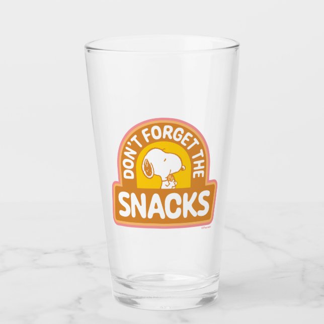 Verre cacahuètes | Snoopy N'oubliez pas les snacks (Devant)