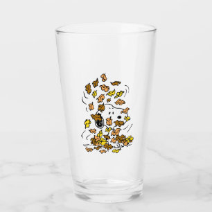 Verre cacahuètes   Snoopy Pile de Feuilles