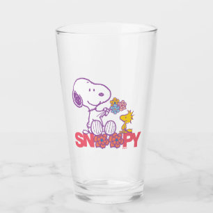 Verre cacahuètes Snoopy & Woodstock Flowers