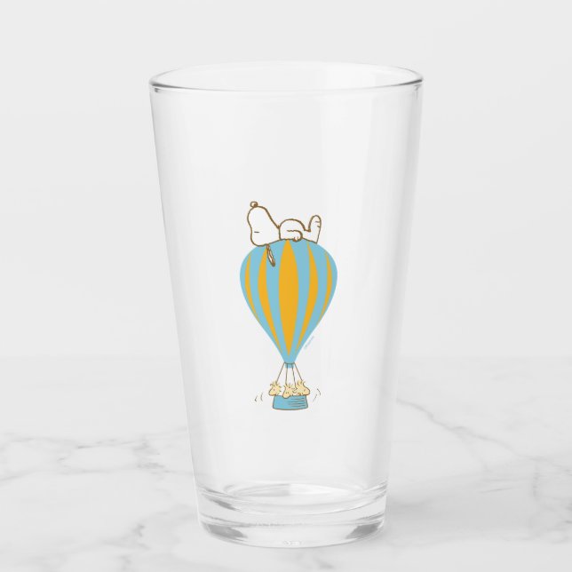 Verre cacahuètes | Snoopy & Woodstock Hot Air Balloon (Devant)