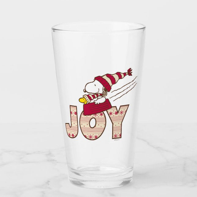 Verre cacahuètes | Snoopy & Woodstock Joy Sled Ride (Devant)