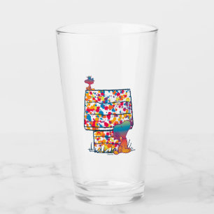 Verre cacahuètes Snoopy & Woodstock Rainbow Paint