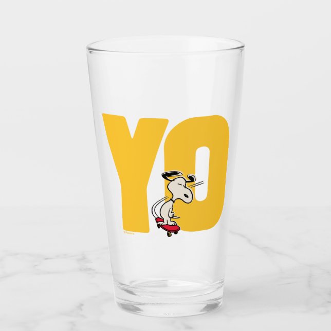 Verre cacahuètes | Snoopy YO Skateboard (Devant)