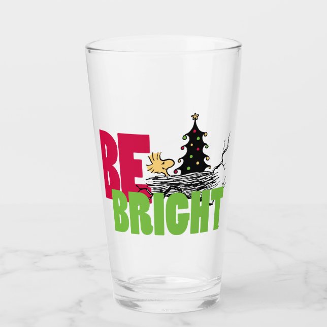Verre cacahuètes | Woodstock Noël Soyez brillant (Devant)