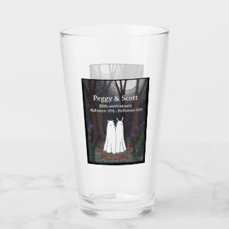 Verre Cadeau d'anniversaire de mariage Halloween nom per