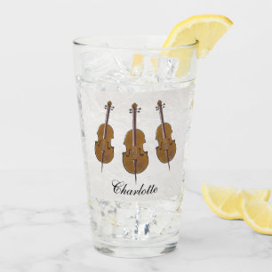 Verre Cadeau de violoncelle personnalisé