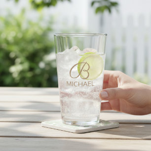 Verre Cadeau élégant avec monogramme personnalisé