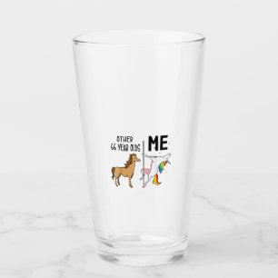 Verre Cadeau licorne 66 ans anniversaire et moi autre