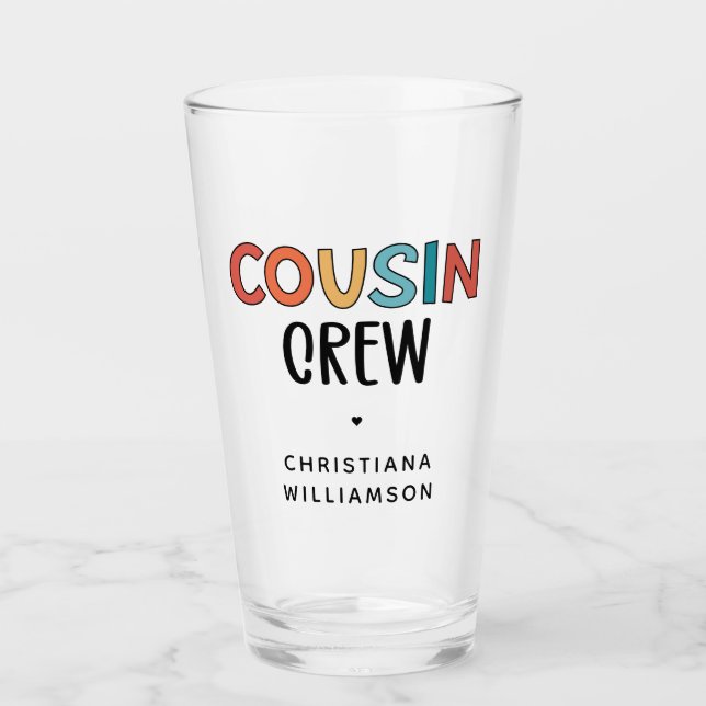 Verre Cadeau personnalisé de cousins jumelés Cousins (Devant)