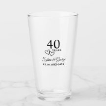 Cadeau personnalisé élégant moderne pour 40e anniv