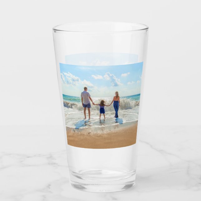 Verre Cadeau photo personnalisé avec vos photos (Devant)