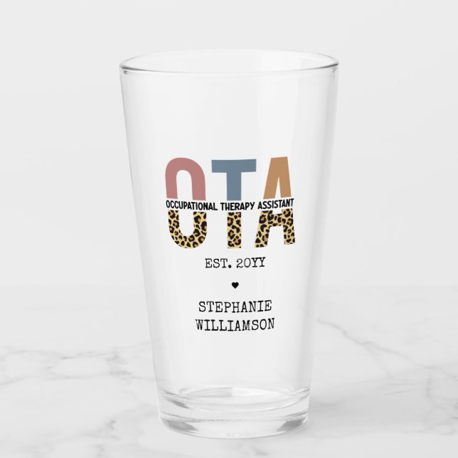 Verre Cadeaux de l'assistant d'ergothérapie OTA personna (Devant)
