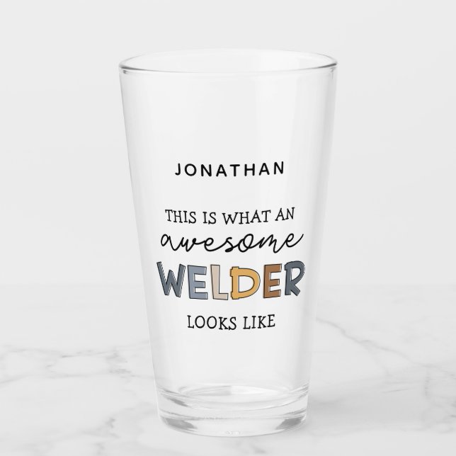 Verre Cadeaux de soudure personnalisés amusants et super (Devant)