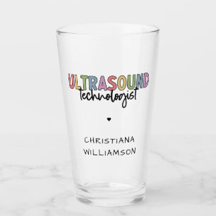 Verre Cadeaux d'échographiste à nom personnalisé