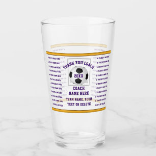 Verre Cadeaux pour entraîneurs de football, Personnalisé