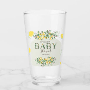 Verre Cadre de citrons à l'aquarelle