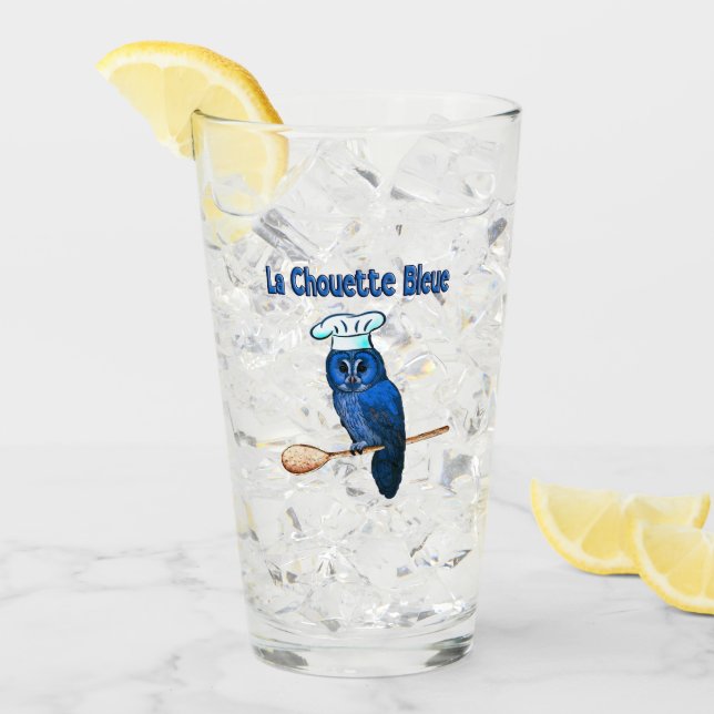 Verre Café La Chouette Bleue (Devant glace)