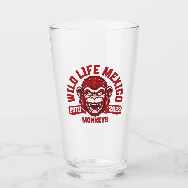 Verre Calakmul Monkeys de la jungle mexicaine (Devant)