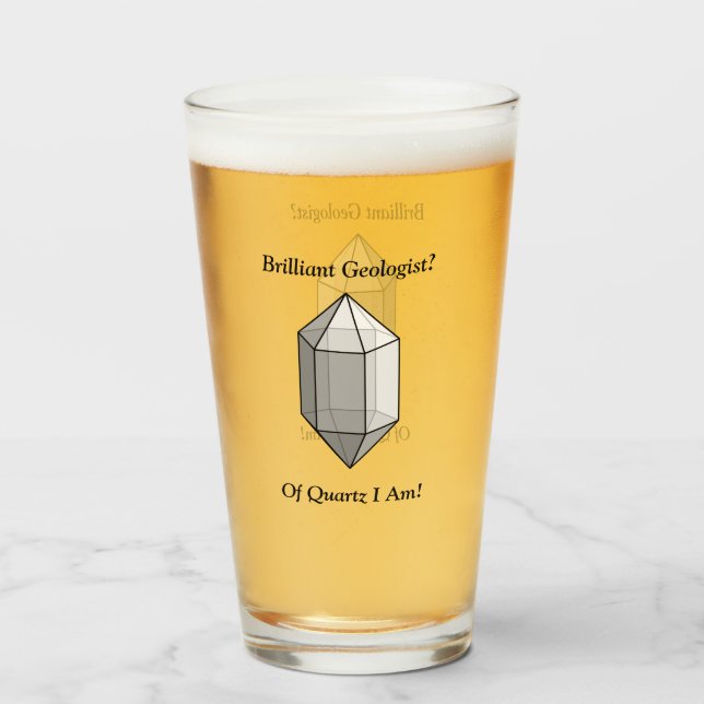 Verre Calembour du quartz d'un géologue brillant (Devant (rempli))
