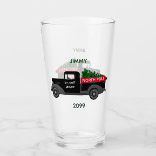 Verre Camion de livraison du pôle Nord - Joyeux Noël