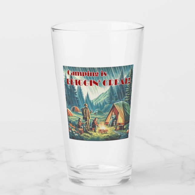 Verre Camping Friggin Grande Pluie Drôle (Devant)