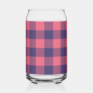 Verre Can Hot Pink Magenta Indigo Buffalo Carreaux
